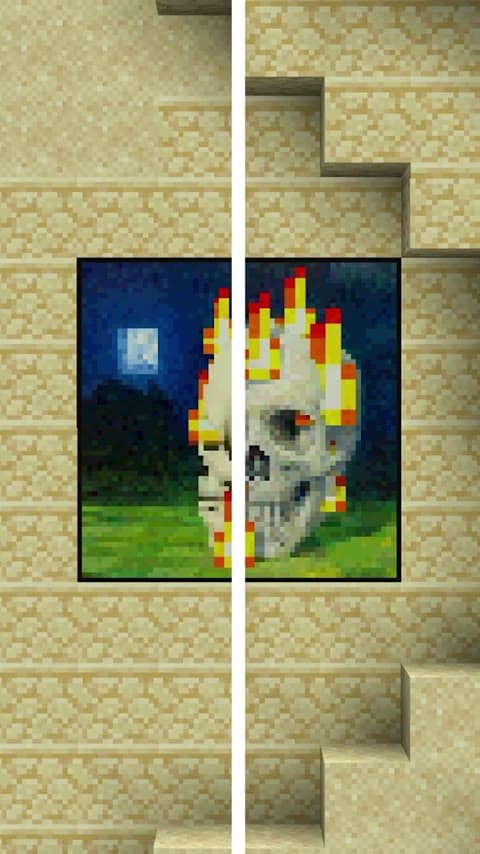 Rotating Burning Skull in Minecraft